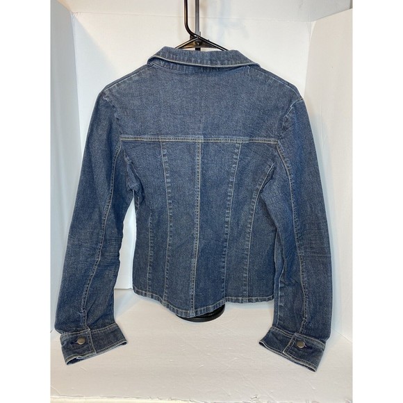Tristan and Iseut Woman Denim Jacket Long Slv Button Front, size medium - Picture 9 of 12